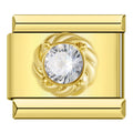 Charm Volute Dorée et Cristal — photo du produit