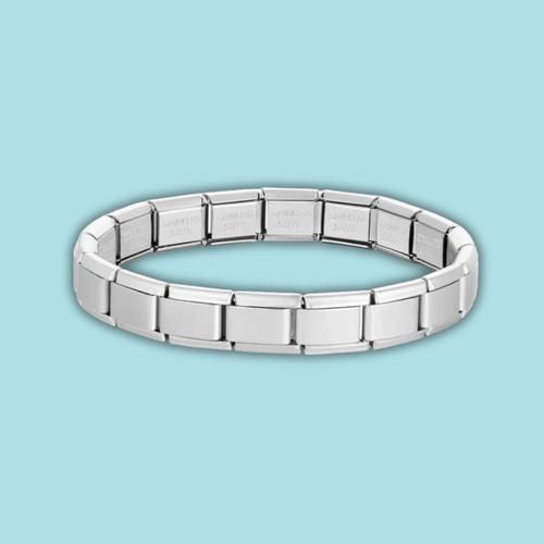 Italian Charm Bracelet 9mm — Silver Matte