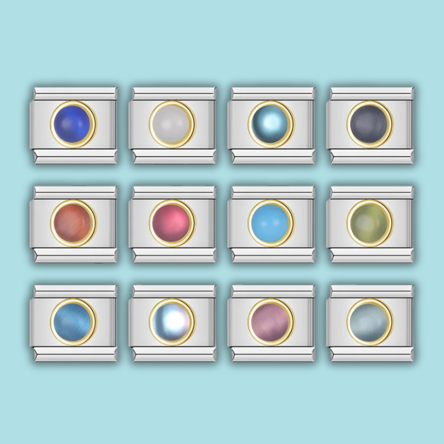 Opal Stone Charm Collection — 9mm Italian Bracelet