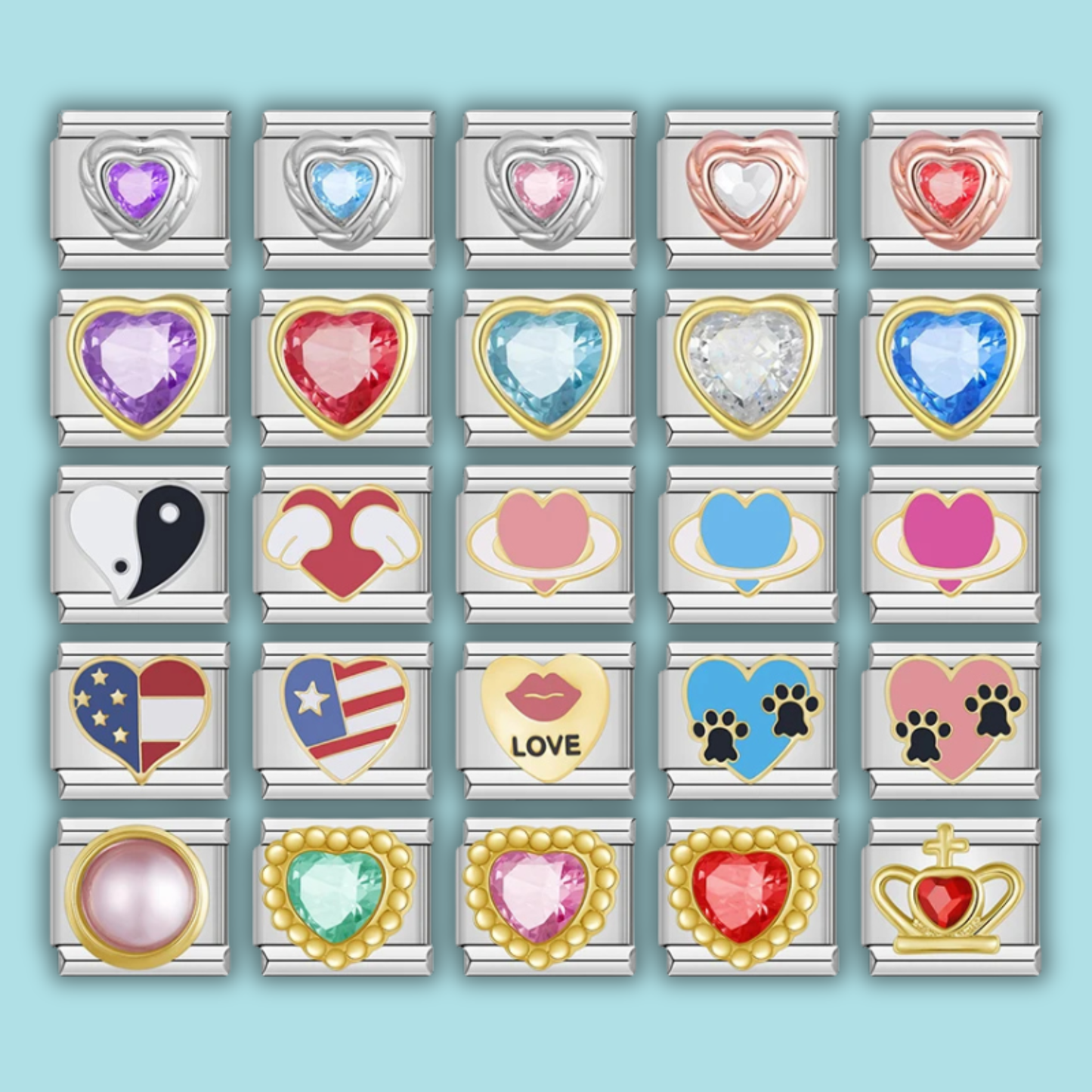 Sweet Heart Charm Collection — 9mm Italian Bracelet