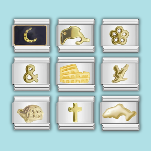 Timeless Gold Charm Collection — 9mm Italian Bracelet