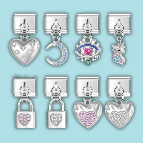 Unicorn & Moon Charm Collection — 9mm Italian Bracelet