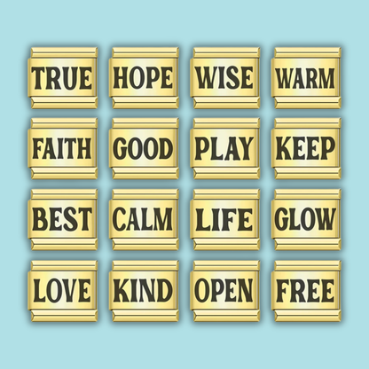 Positive Words Charm Collection — 9mm Italian Bracelet