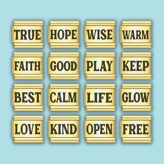 Positive Words Charm Collection — 9mm Italian Bracelet