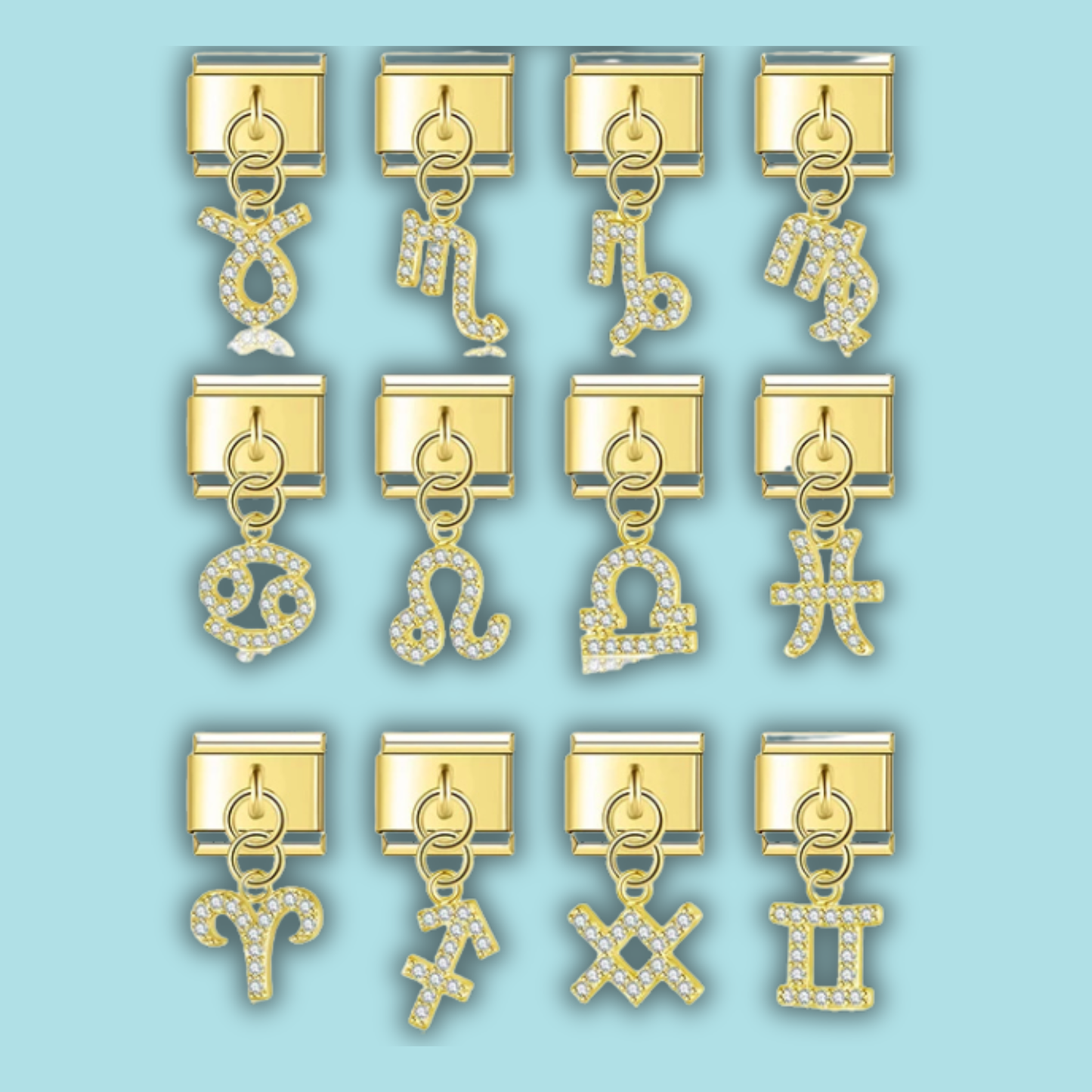 Zodiac Dangle Charm — 9mm Italian Bracelet