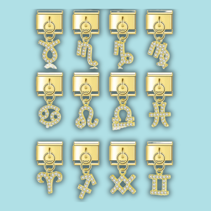 Zodiac Dangle Charm — 9mm Italian Bracelet