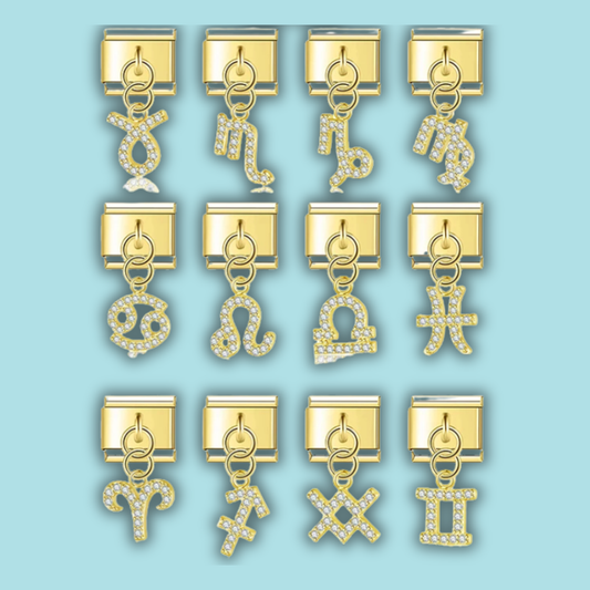 Zodiac Dangle Charm — 9mm Italian Bracelet
