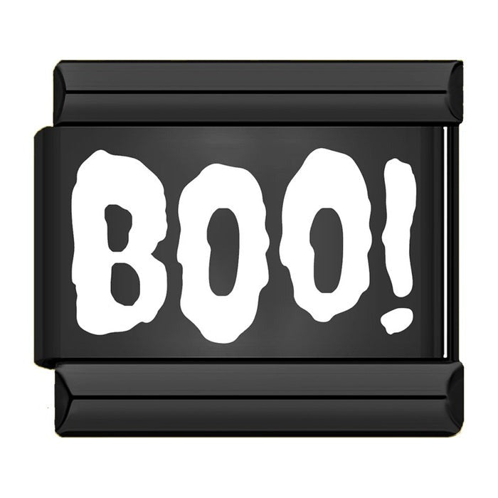 Charm Boo Blanc sur Noir | Lymette