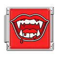 Charm Bouche de Vampire aux Crocs Blancs — Argenté | Lymette