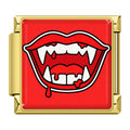 Charm Bouche de Vampire aux Crocs Blancs — Doré | Lymette