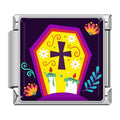 Charm Cercueil Jaune et Croix — Argenté | Lymette
