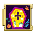 Charm Cercueil Jaune et Croix — Doré | Lymette