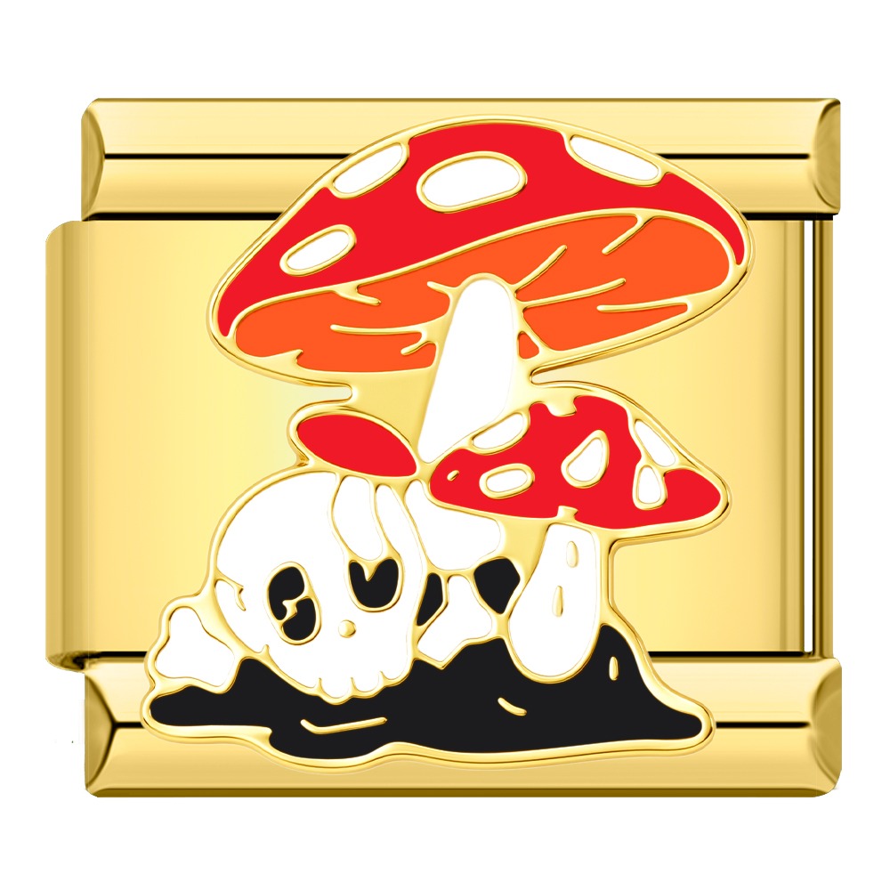 Charm Champignons Rouges et Crâne | Lymette