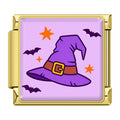 Charm Chapeau de Sorcière sur Fond Lavande — Doré | Lymette