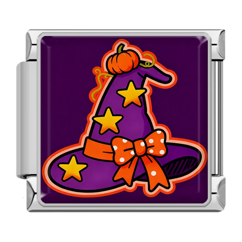 Charm Chapeau de Sorcière Violet Étoilé — Argenté | Lymette