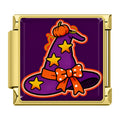 Charm Chapeau de Sorcière Violet Étoilé — Doré | Lymette