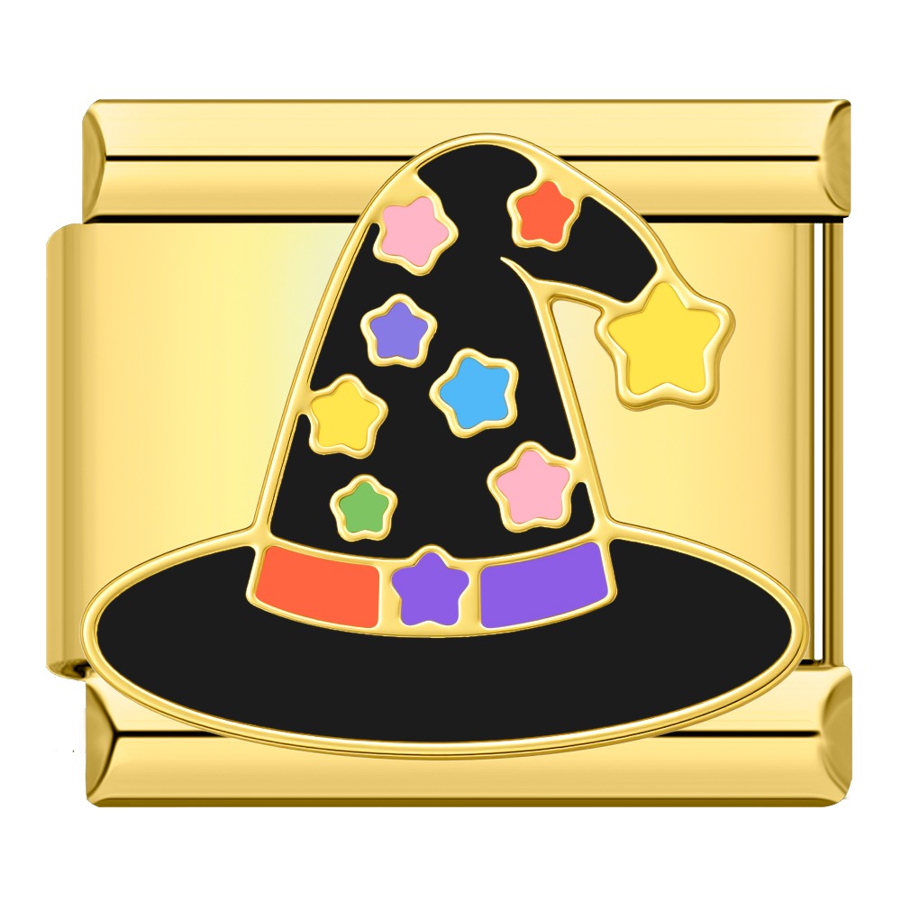 Charm Chapeau Noir aux Étoiles Colorées | Lymette