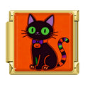 Charm Chat Noir à Queue Rayée — Doré | Lymette