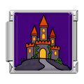 Charm Château Hanté sur Fond Violet — Argenté | Lymette
