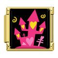 Charm Château Rose aux Cœurs — Doré | Lymette