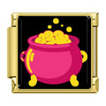 Charm Chaudron Rose à Potion Jaune — Doré | Lymette