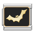 Charm Chauve-Souris Dorée sur Noir | Lymette