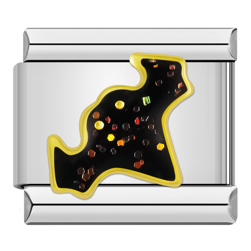 Charm Chauve-Souris Noire à Paillettes | Lymette