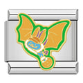 Charm Chauve-Souris Orange aux Ailes Vertes | Lymette
