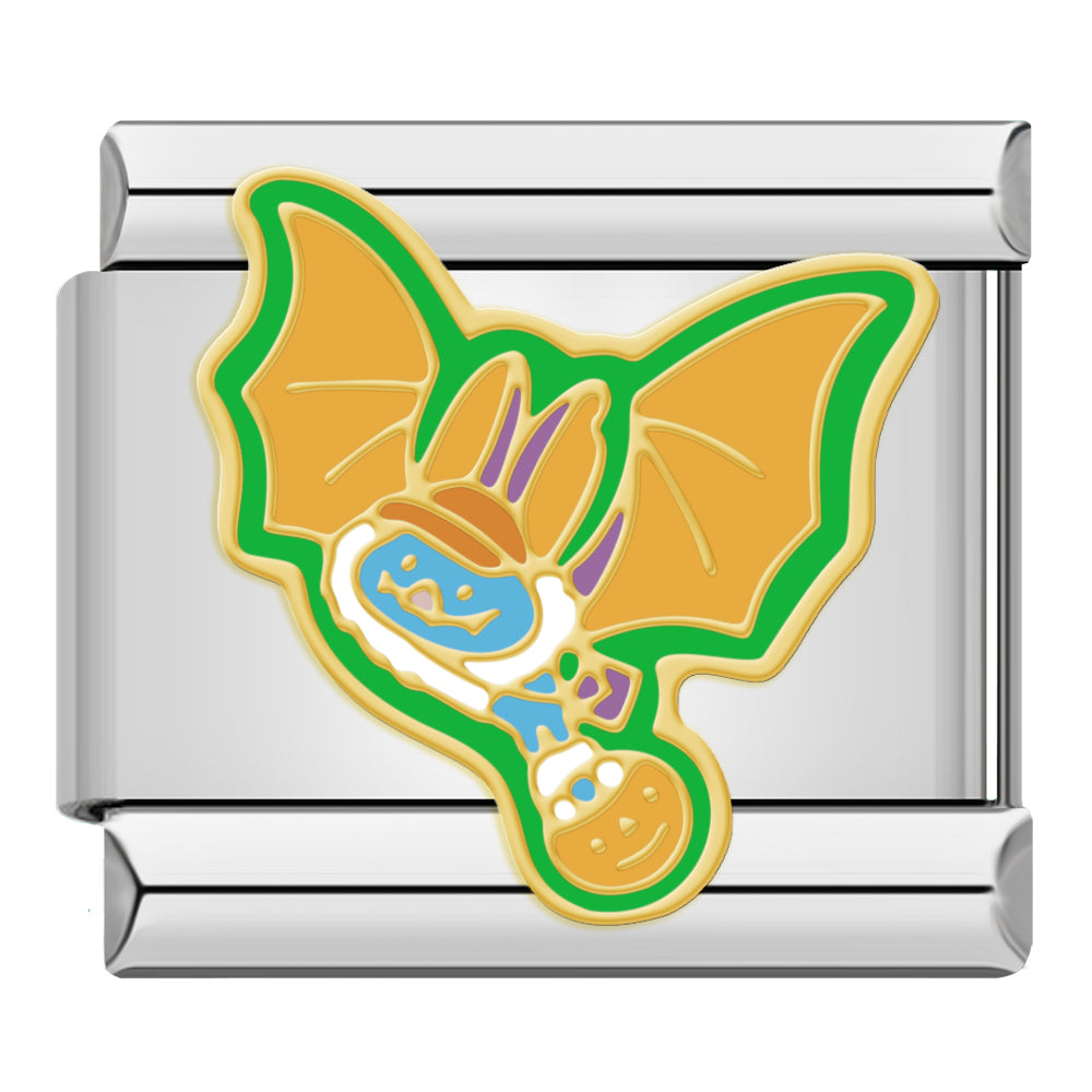 Charm Chauve-Souris Orange aux Ailes Vertes | Lymette
