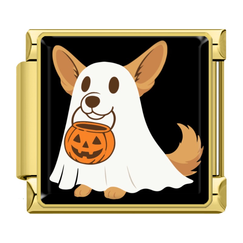 Charm Chien Déguisé en Fantôme — Doré | Lymette