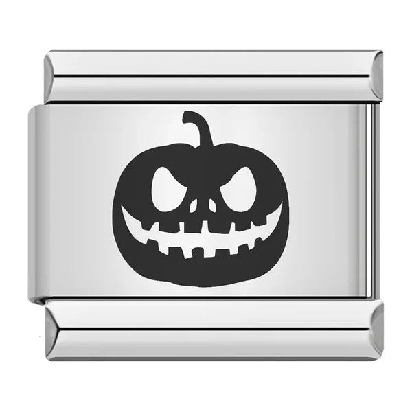 Charm Citrouille Noire aux Dents Pointues | Lymette
