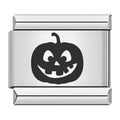 Charm Citrouille Noire Souriante | Lymette