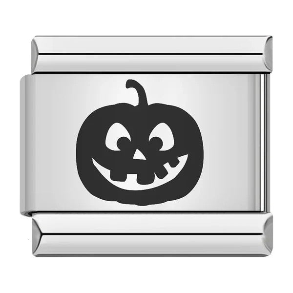 Charm Citrouille Noire Souriante | Lymette