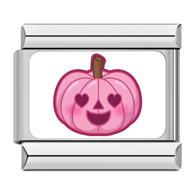 Charm Citrouille Rose Souriante | Lymette