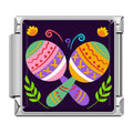 Charm Deux Maracas Colorées — Argenté | Lymette