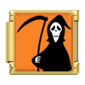 Charm Faucheuse sur Fond Orange — Doré | Lymette