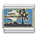 Charm Happy Halloween et Sorcière sur Bleu | Lymette
