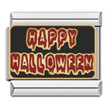 Charm Happy Halloween Rouge sur Noir | Lymette