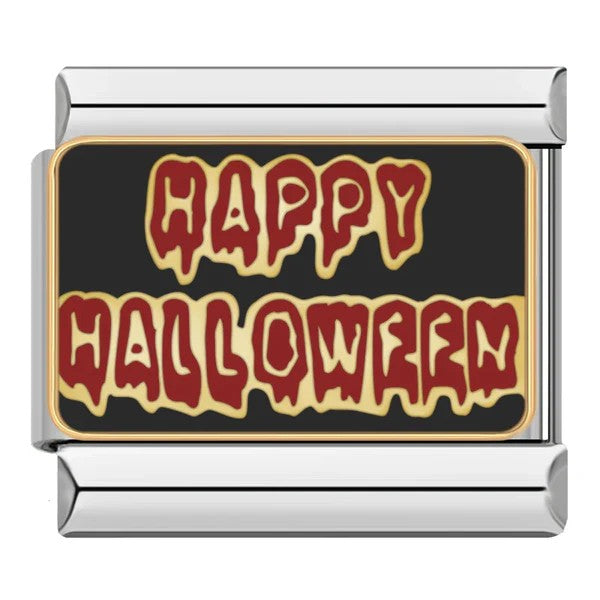 Charm Happy Halloween Rouge sur Noir | Lymette