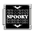 Charm Inscription Spooky sur Noir — Argenté | Lymette
