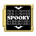 Charm Inscription Spooky sur Noir — Doré | Lymette