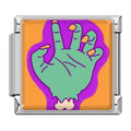 Charm Main de Zombie Verte Cartoon — Argenté | Lymette