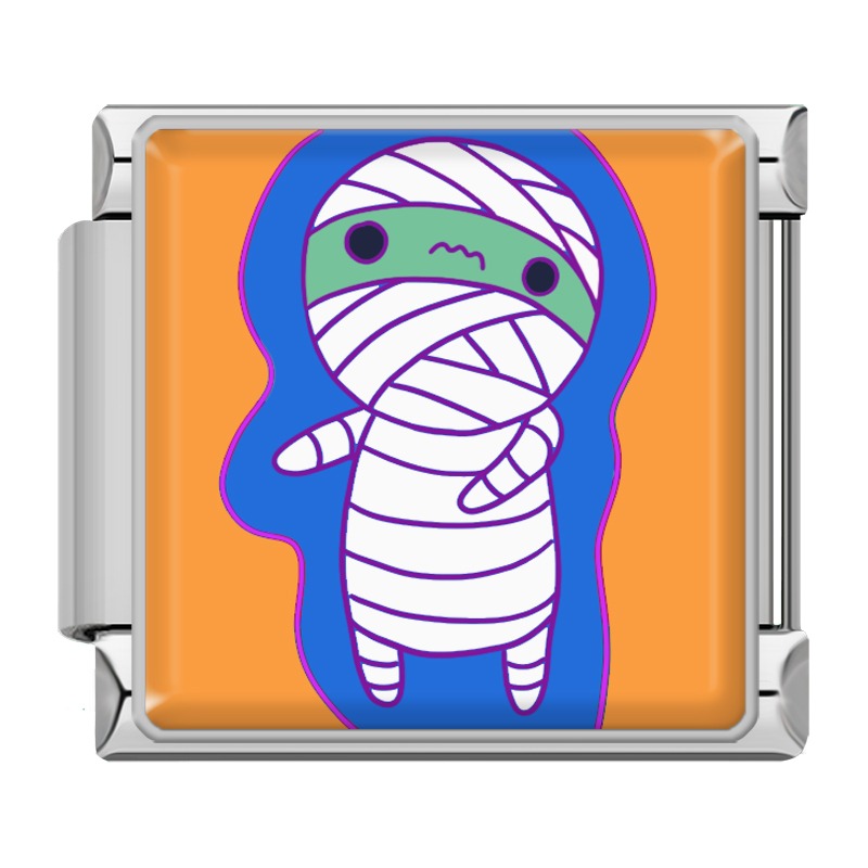Charm Momie Verte Cartoon — Argenté | Lymette