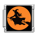 Charm Sorcière sur Lune Orange — Argenté | Lymette