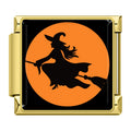 Charm Sorcière sur Lune Orange — Doré | Lymette