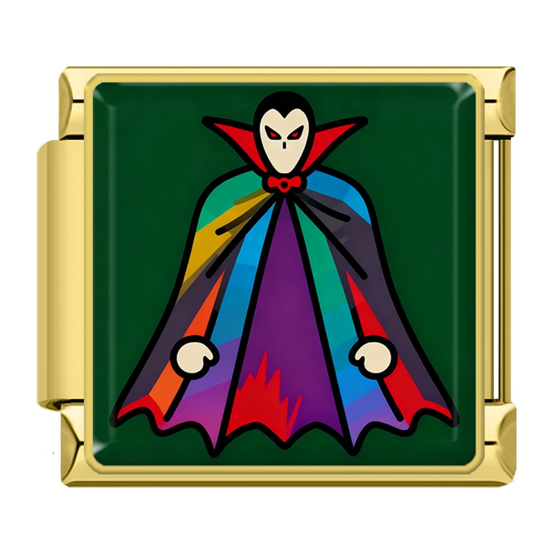 Charm Vampire à Cape Violette — Doré | Lymette
