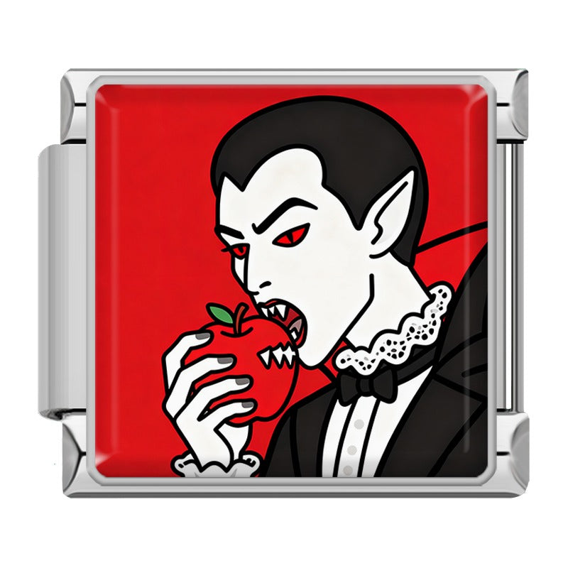 Charm Vampire à la Rose Rouge — Argenté | Lymette