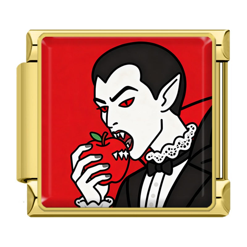 Charm Vampire à la Rose Rouge — Doré | Lymette