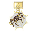Pendentif Araignée Brune sur Toile Blanche | Lymette