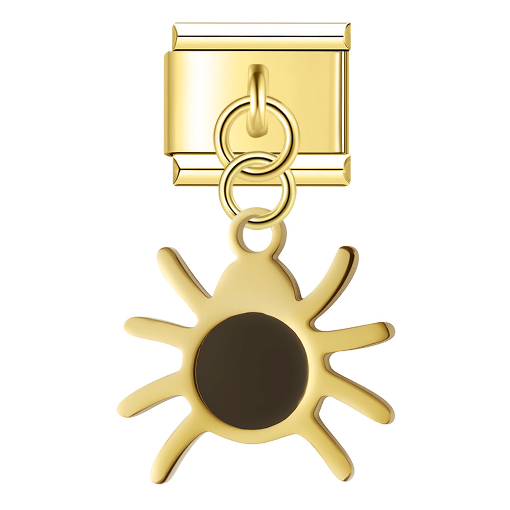 Pendentif Araignée Dorée au Corps Noir | Lymette